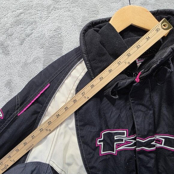 FXR Racing Jacket Womens 12 Black White Fusion F.A.S.T. Snowmobile Insulated - Picture 9 of 16